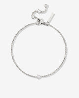 Solitaire Stone Bracelet Silver