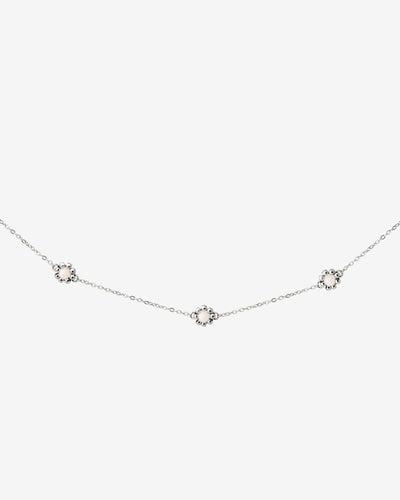 Flower 'n' Beads Necklace Silver