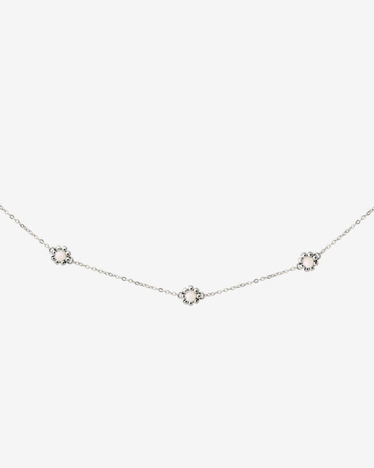 Flower 'n' Beads Necklace Silver