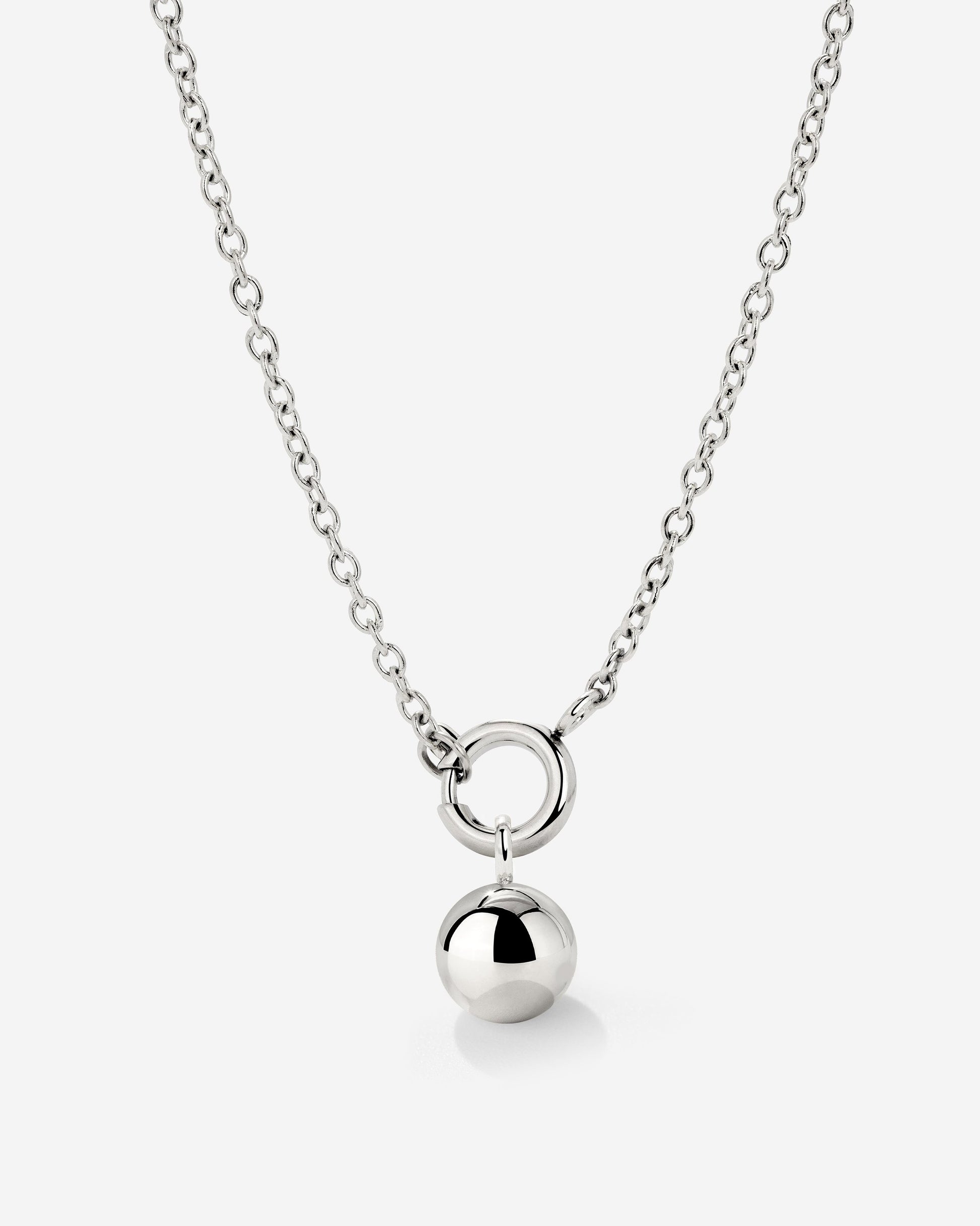 Bubbly Classic Chain Necklace Set Silver