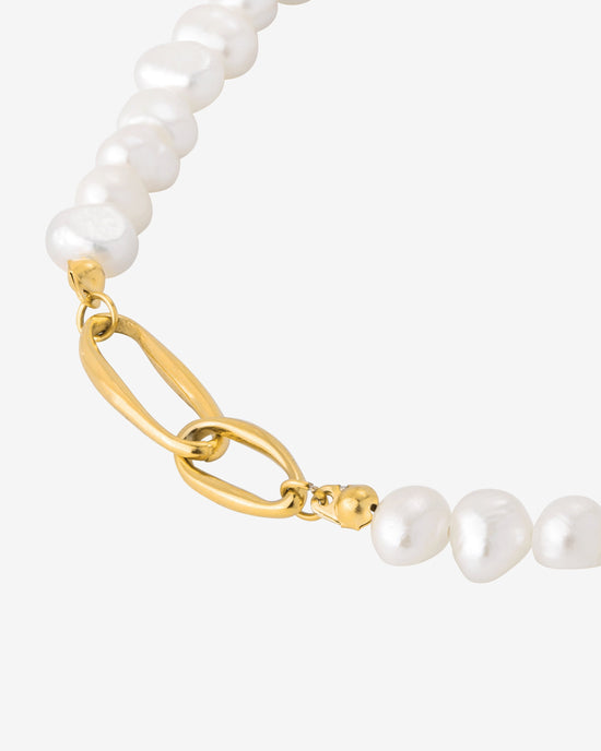 Fluidity Pearl Necklace gold