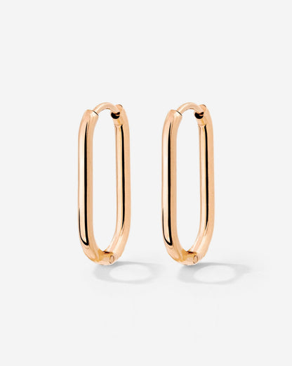 Oval Hoops Small Rose Gold
