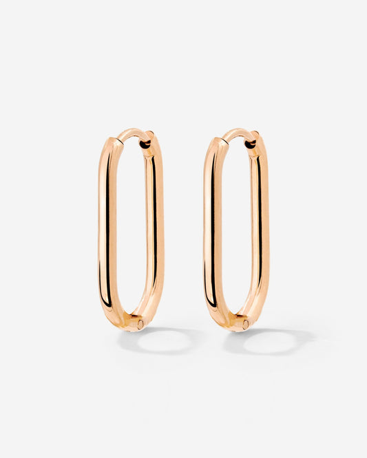 Oval Hoops Small Rose Gold