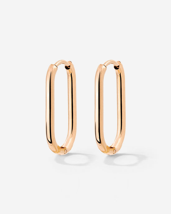Oval Hoops Small Rose Gold