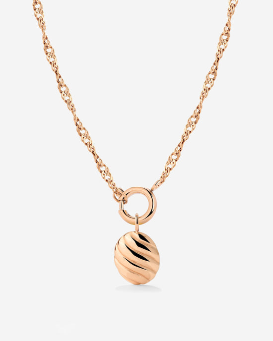 Serenity Singapore Chain Necklace Set Rose Gold