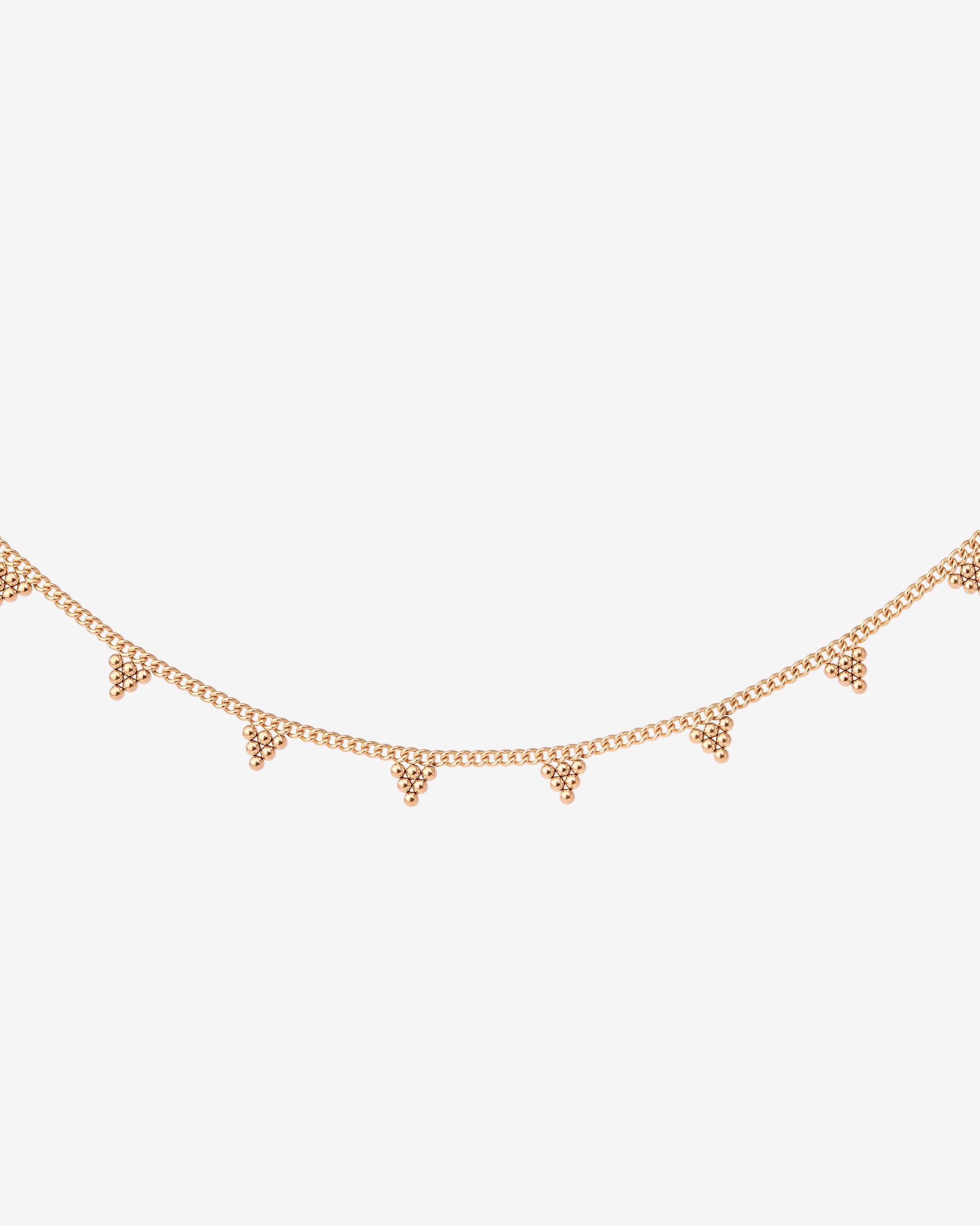 Tiny Beads Necklace Rose Gold