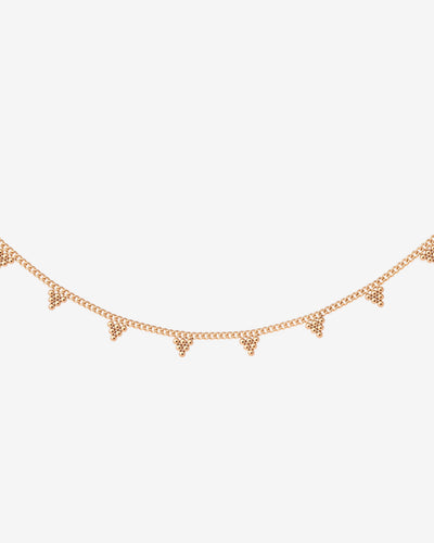 Tiny Beads Necklace Rose Gold
