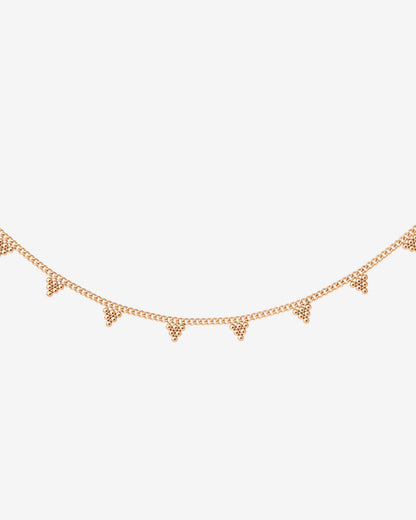 Tiny Beads Necklace Rose Gold