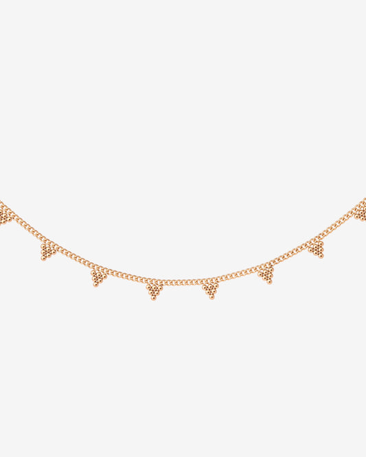 Tiny Beads Necklace Rose Gold