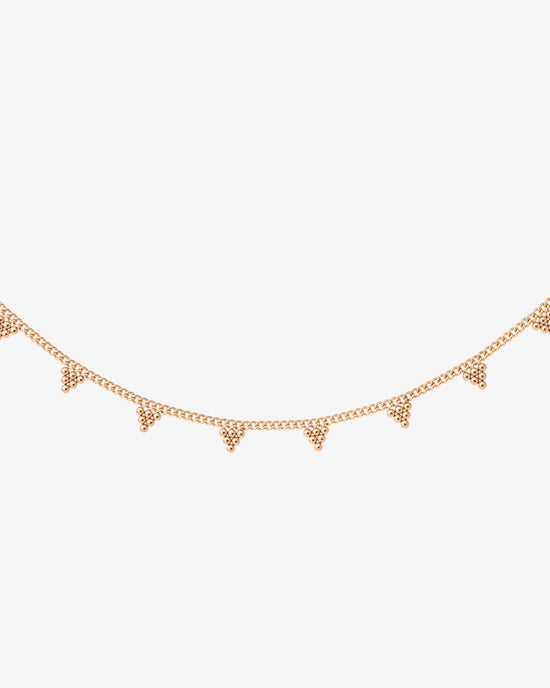 Tiny Beads Necklace Rose Gold
