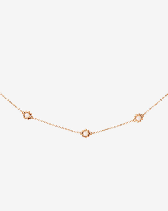 Flower 'n' Beads Necklace Rose Gold
