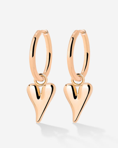 Flowy Heart Hoop Set Medium Rose Gold