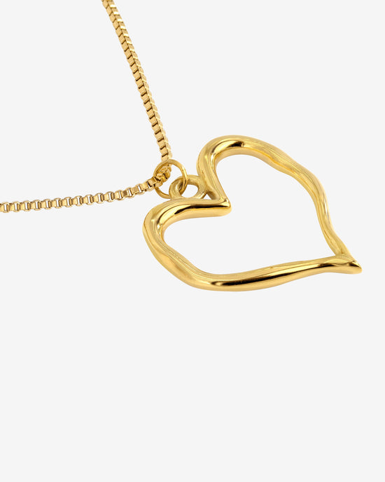 Melting Heart Necklace Gold