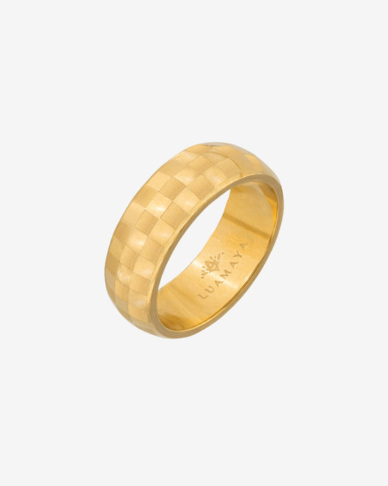 Chequer Ring Gold