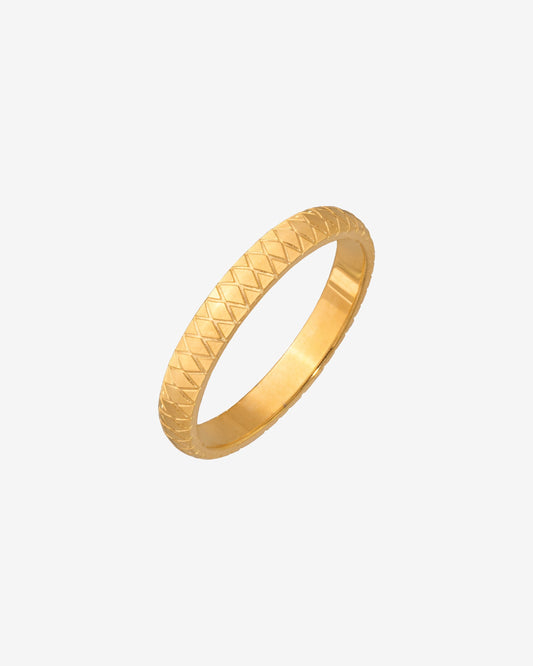 Cute Pattern Ring Gold