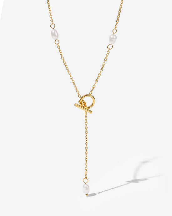Cascade Pearl Y-Necklace