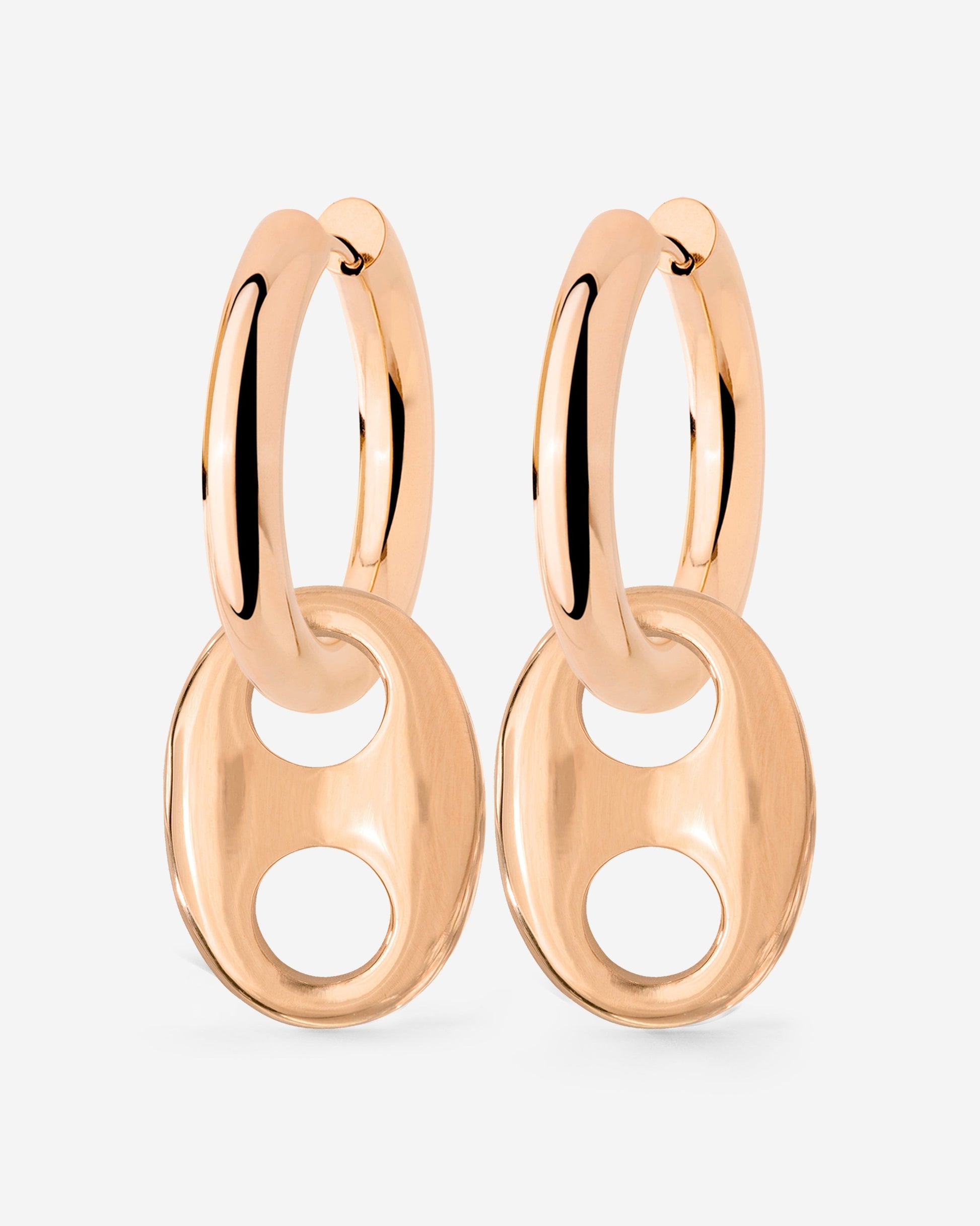 Chunky Gem Find Hoop Set Medium Rose Gold
