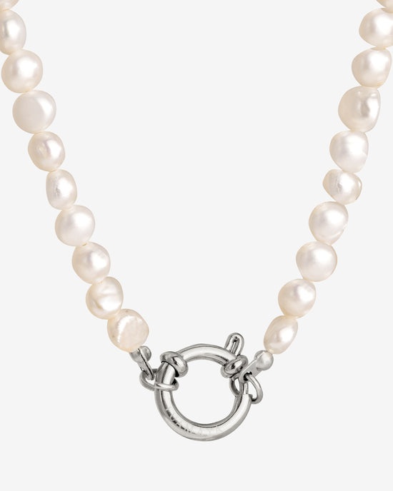 Lola Power Pearl Necklace Silver
