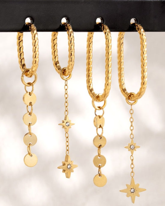 Oval Paloma Hoops Small Gold