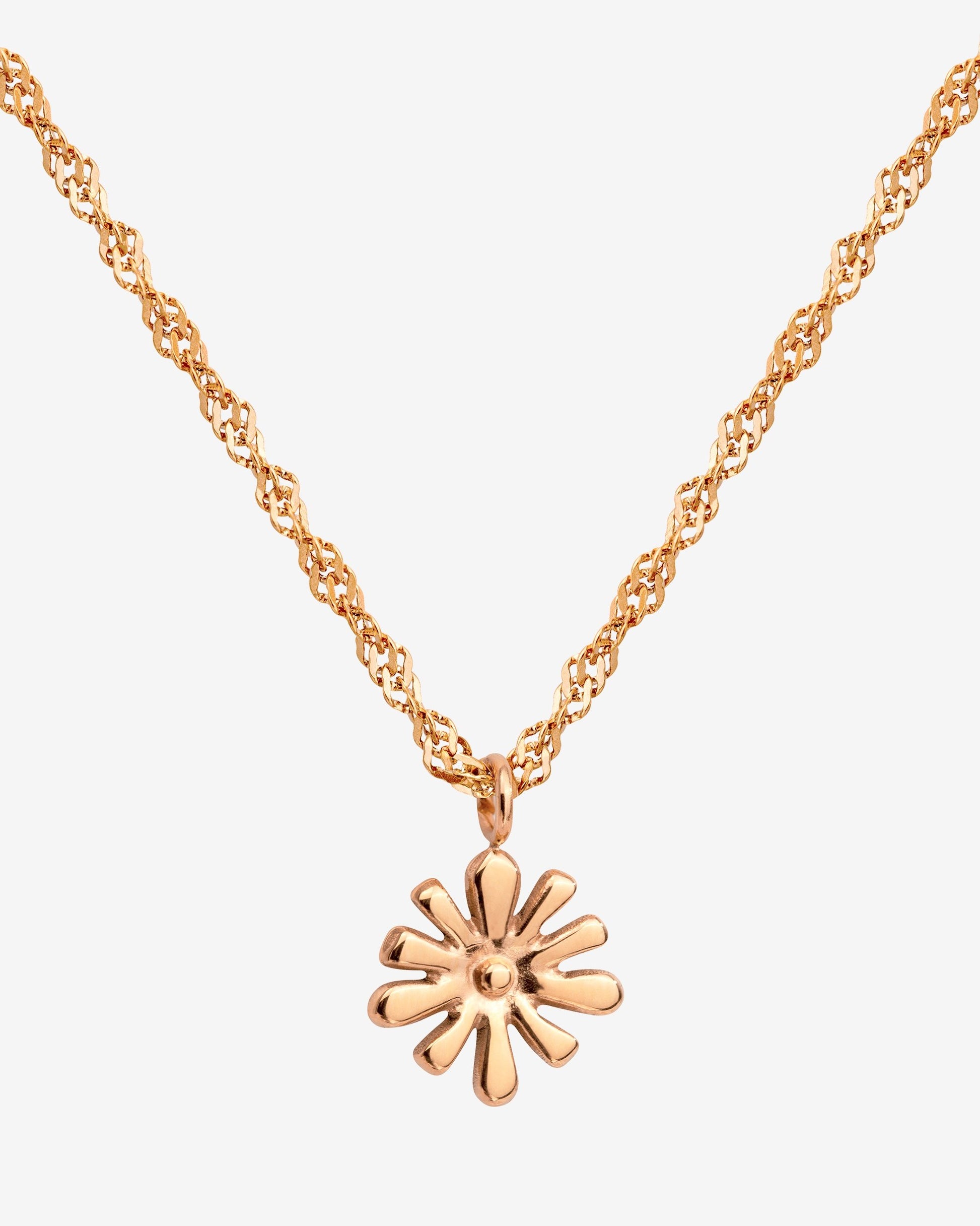 Flowery Necklace Rose Gold