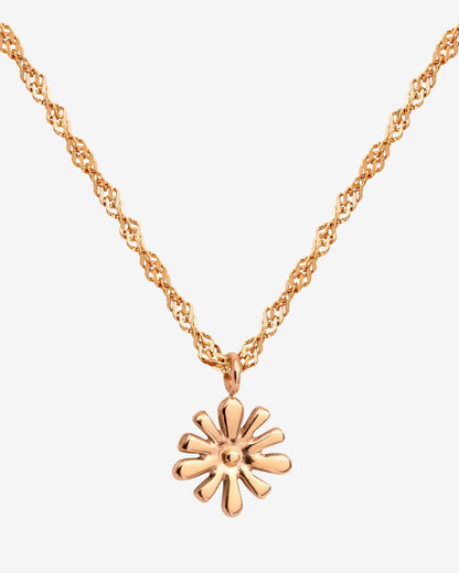 Flowery Necklace Rose Gold