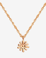 Flowery Necklace Rose Gold