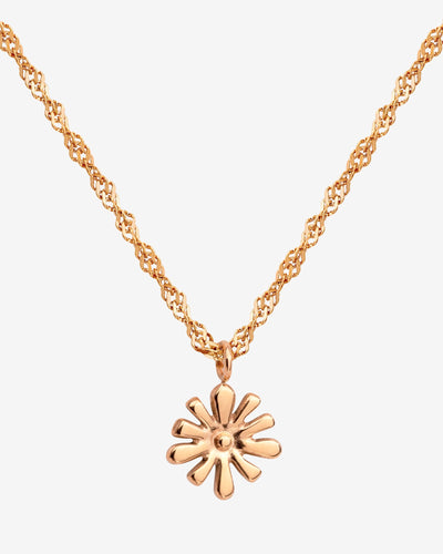 Flowery Necklace Rose Gold