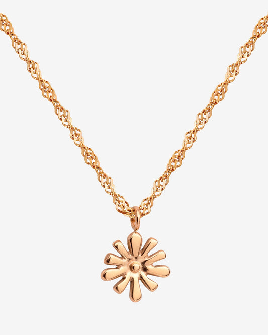 Flowery Necklace Rose Gold