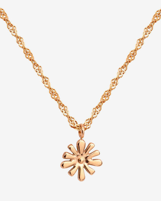 Flowery Necklace Rose Gold
