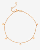 Tiny Coin Anklet Rose Gold