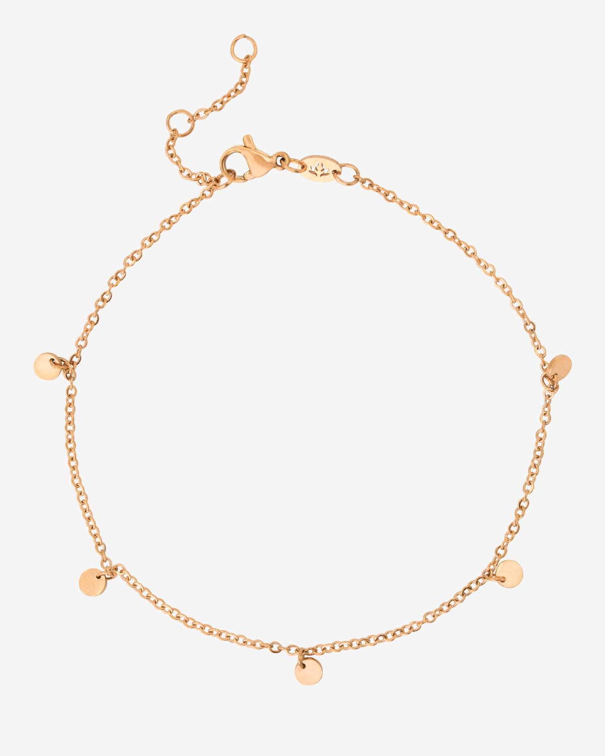 Tiny Coin Anklet Rose Gold
