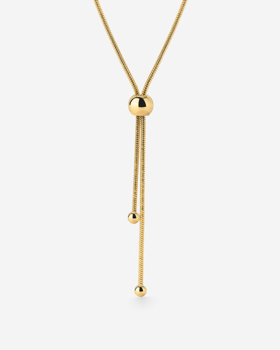Simple Elegance Y-Necklace Gold