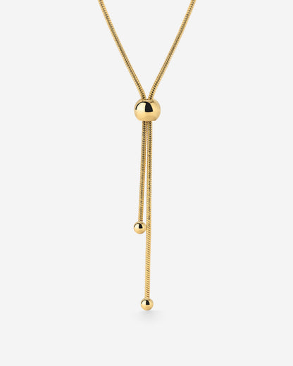 Simple Elegance Y-Necklace gold