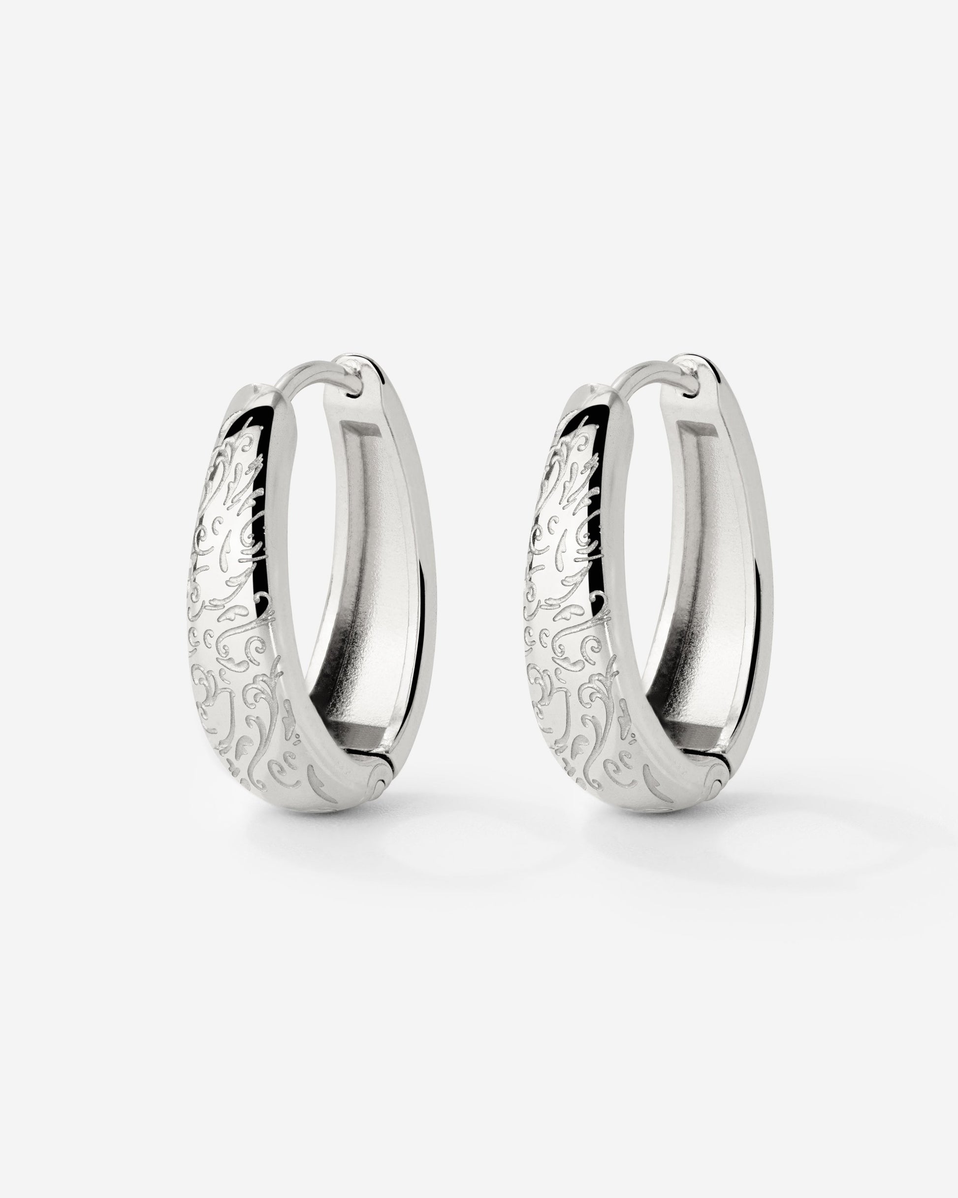 Desert Glow Hoops Silver