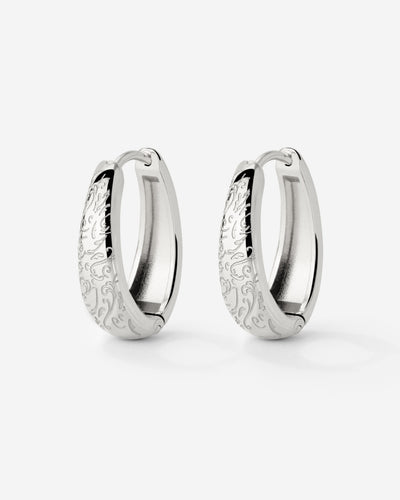 Desert Glow Hoops Silver