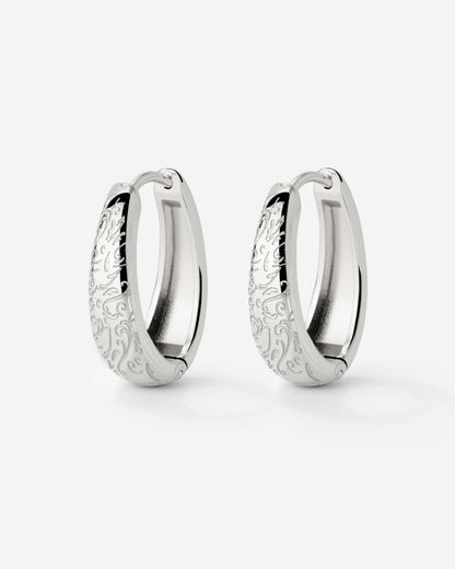 Desert Glow Hoops Silver