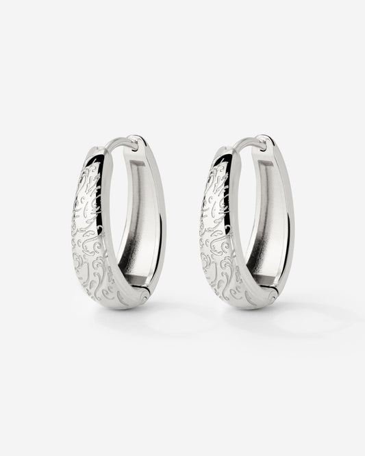 Desert Glow Hoops Silver
