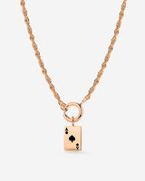 Aced Rope Chain Necklace Set Rose Gold