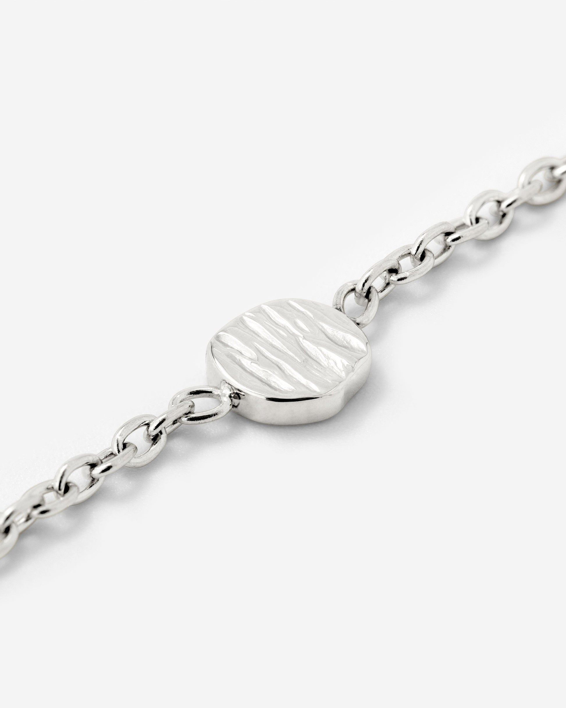 Boho Coin Necklace Silver