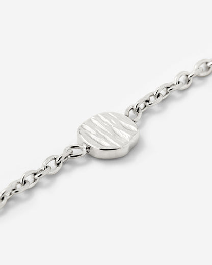 Boho Coin Necklace Silver