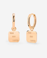 You are loved Hoop Set Small Rose Gold