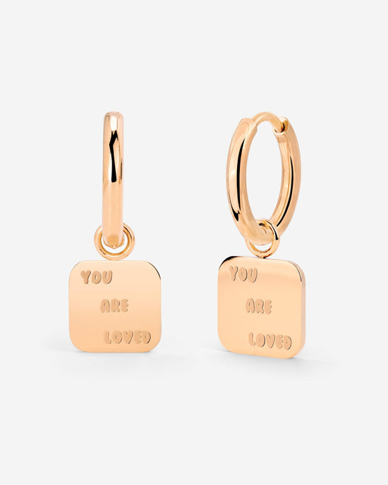 You are loved Hoop Set Small Rose Gold