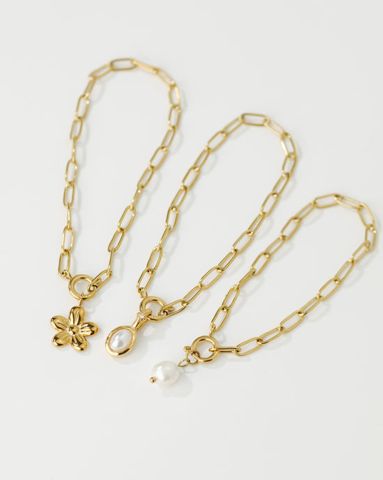 Oval Links Charm Bracelet Rose Gold