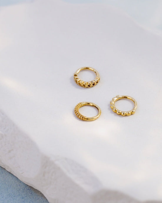 Striped Piercing gold