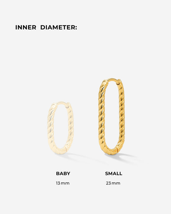 Oval Paloma Hoops Small Silver