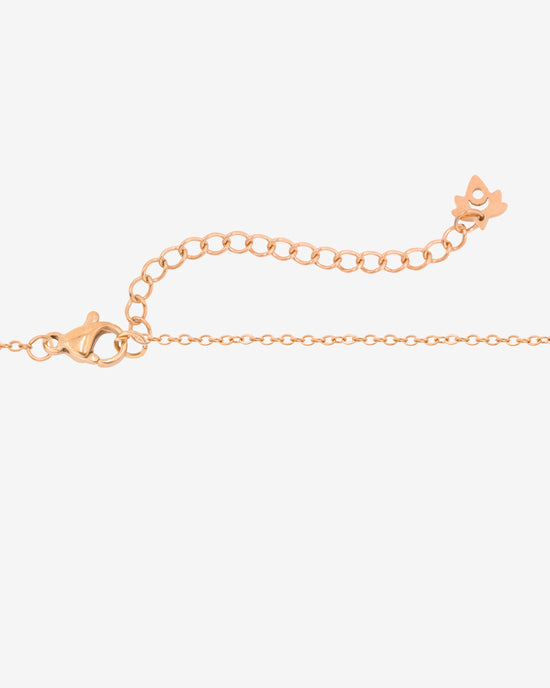 Flower 'n' Beads Necklace Rose Gold