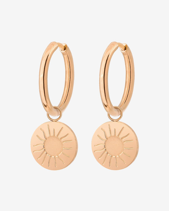 Rising Sun Hoop Set Medium Rose Gold