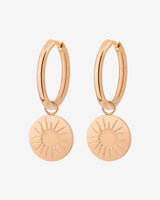 Rising Sun Hoop Set Medium Rose Gold