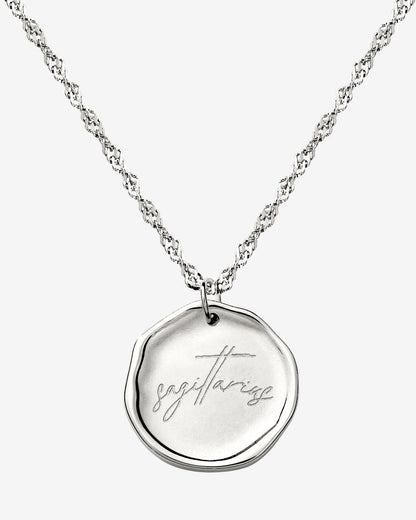 Zodiac Necklace – Sagittarius Silver