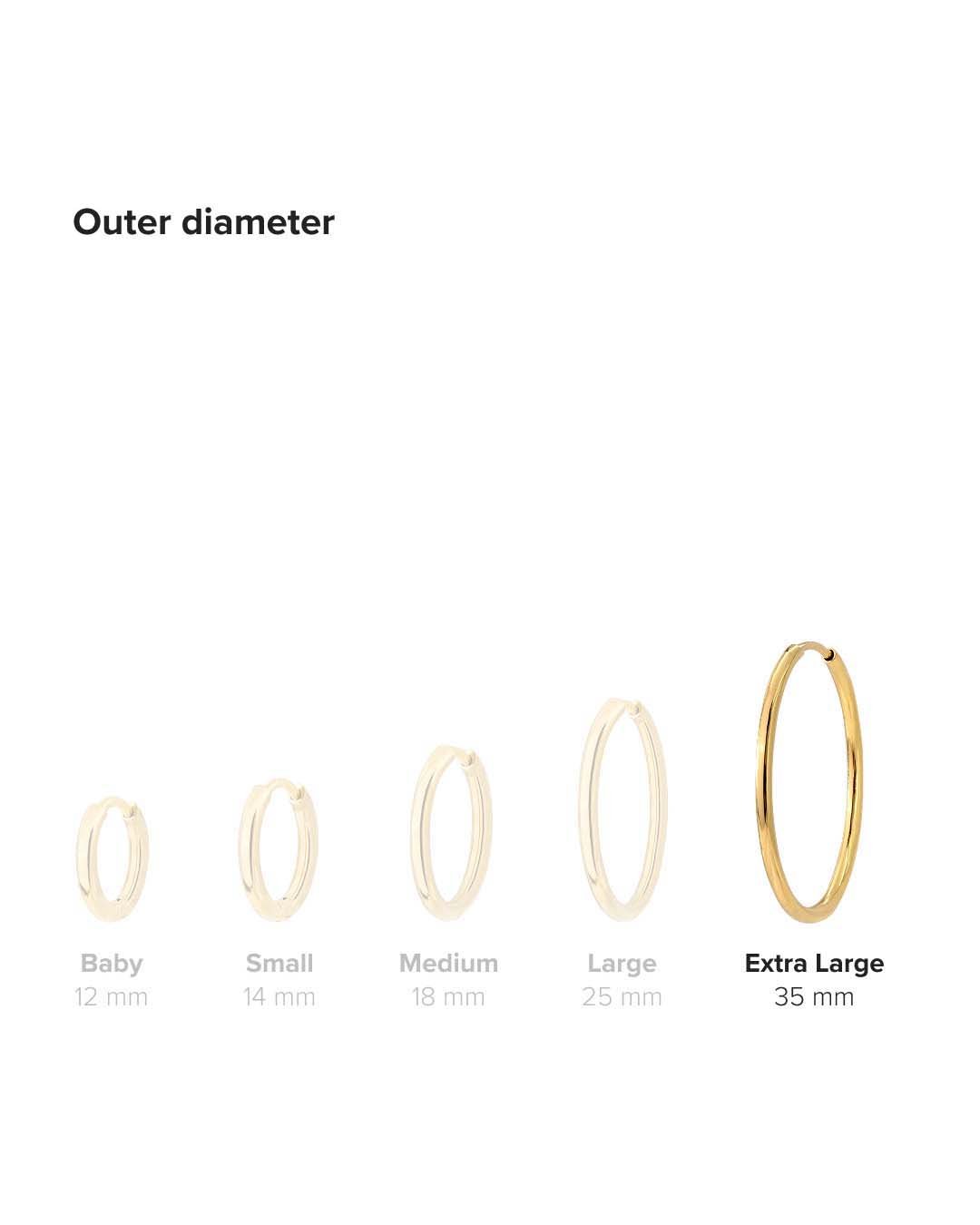 Extra Large Hoops Silver